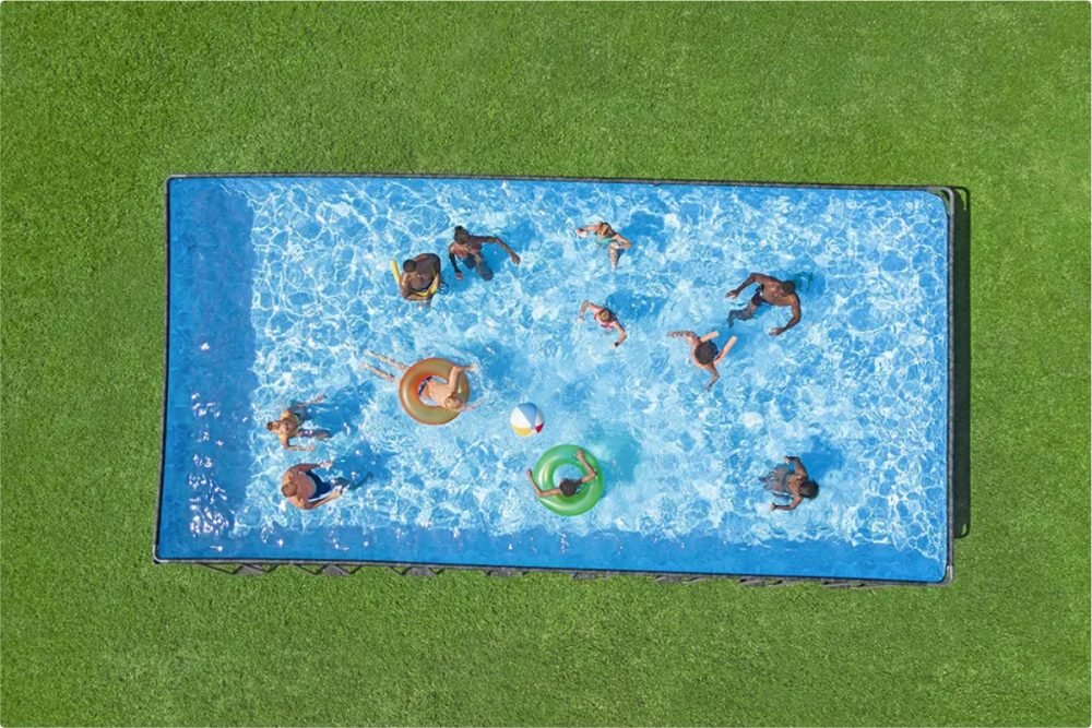 Bestway 561KJ | Size 31.4 x 16.0 x 4.33 Ft | APX Rectangular Metal Frame Portable Ready-Made Swimming Pool - Image 11