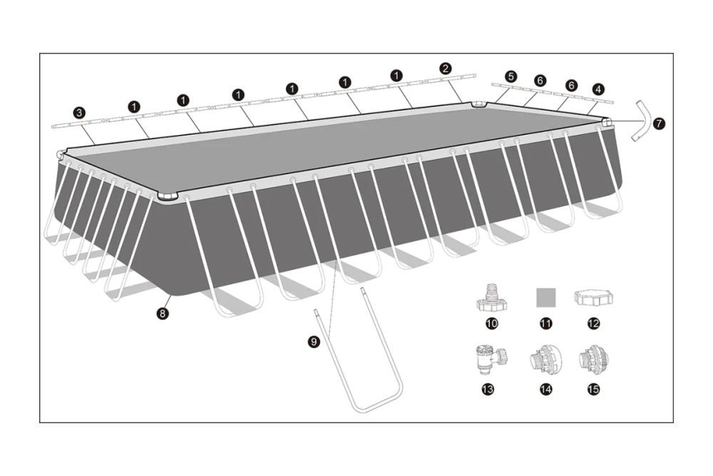 Bestway 561KJ | Size 31.4 x 16.0 x 4.33 Ft | APX Rectangular Metal Frame Portable Ready-Made Swimming Pool - Image 12