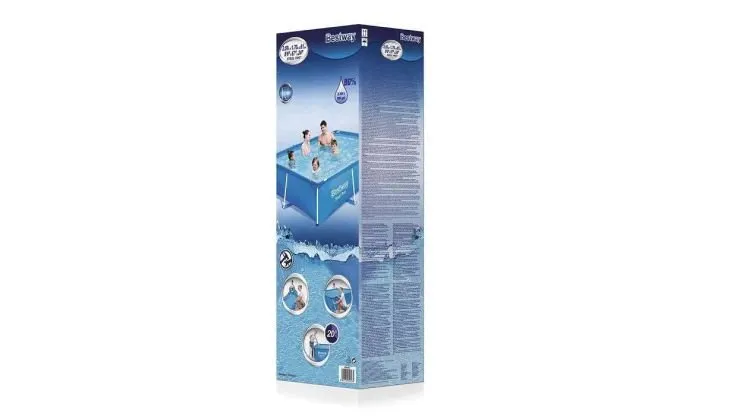 Bestway 56403 | Size 8.6 x 5.6 x 2.00 Ft | Steel Pro Rectangular Metal Frame Portable Above Ground Swimming Pool - Image 4