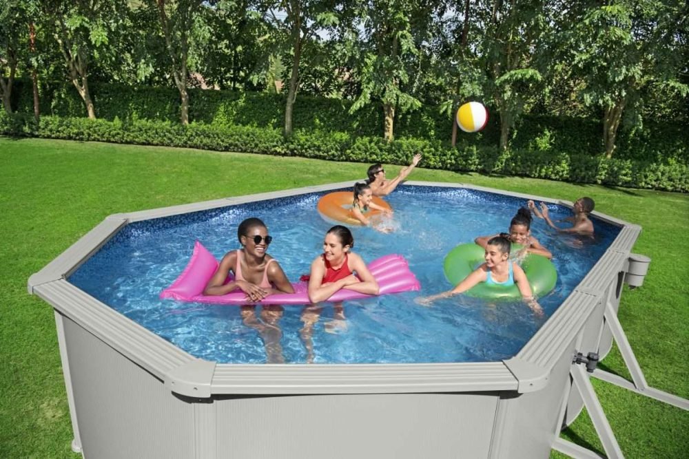 Bestway 56369 | Size 20.11 x 11.8 x 4.00 Ft | Hydrium Steel Oval Metal Frame Portable Ready-Made Swimming Pool - Image 13
