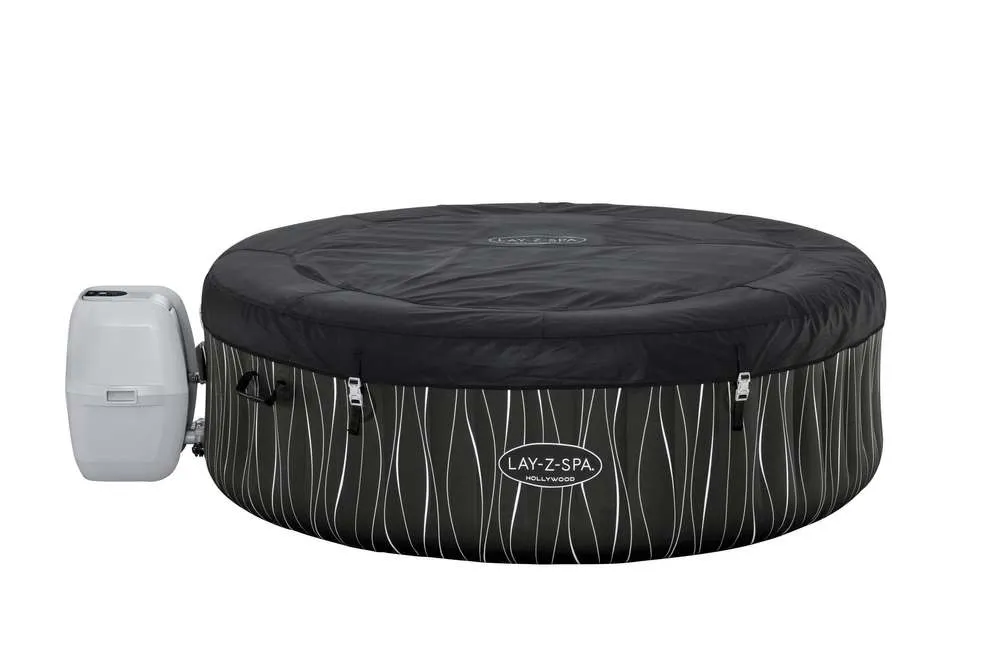 Bestway 60059 | Size 6.40 x 6.40 x 2.10 Ft | Inflatable Portable Spa Lay Z Bathtub Hollywood - Image 11