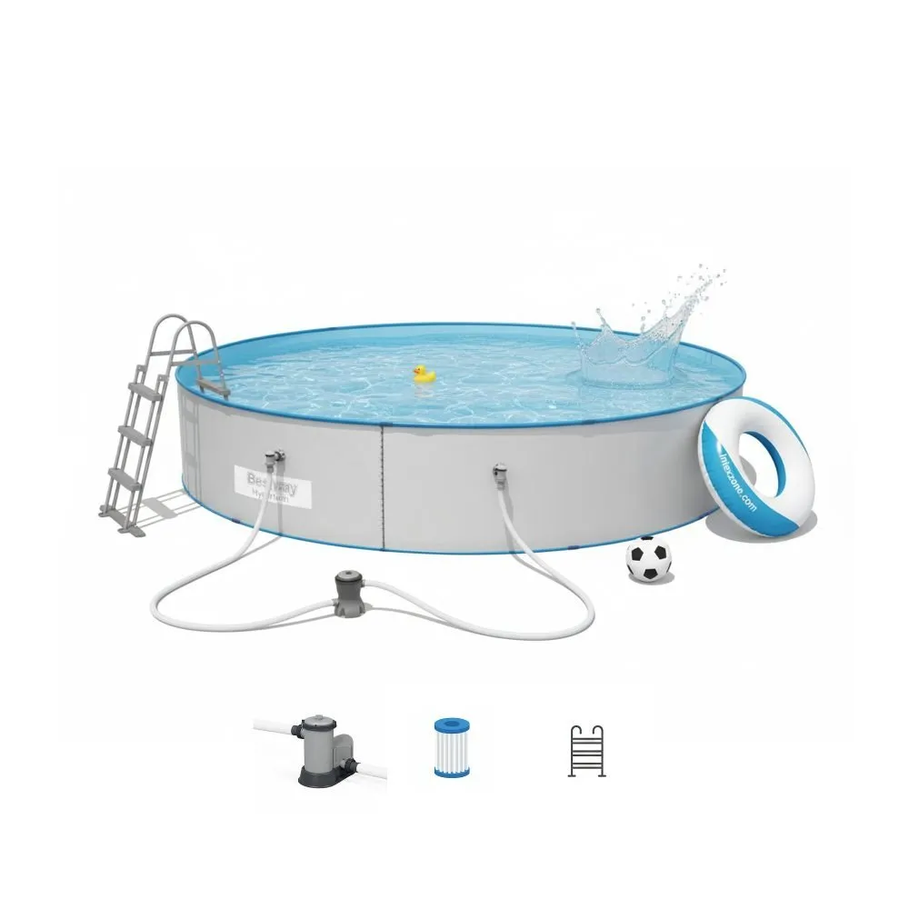 Bestway 56377 | Size 12.0 x 12.0 x 2.95 Ft | Hydrium Steel Round Metal Frame Portable Ready-Made Swimming Pool