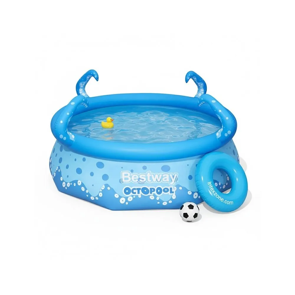 Bestway 57397 | Size 9.1 x 9.0 x 3.0 Ft | Fast Set Inflatable Round Ready-Made Above Ground Swimming Pool
