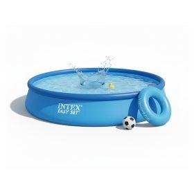 Intex 28158 | Size 15.0 x 15.0 x 2.75 Ft | Easy Set Round Inflatable Portable Swimming Pool