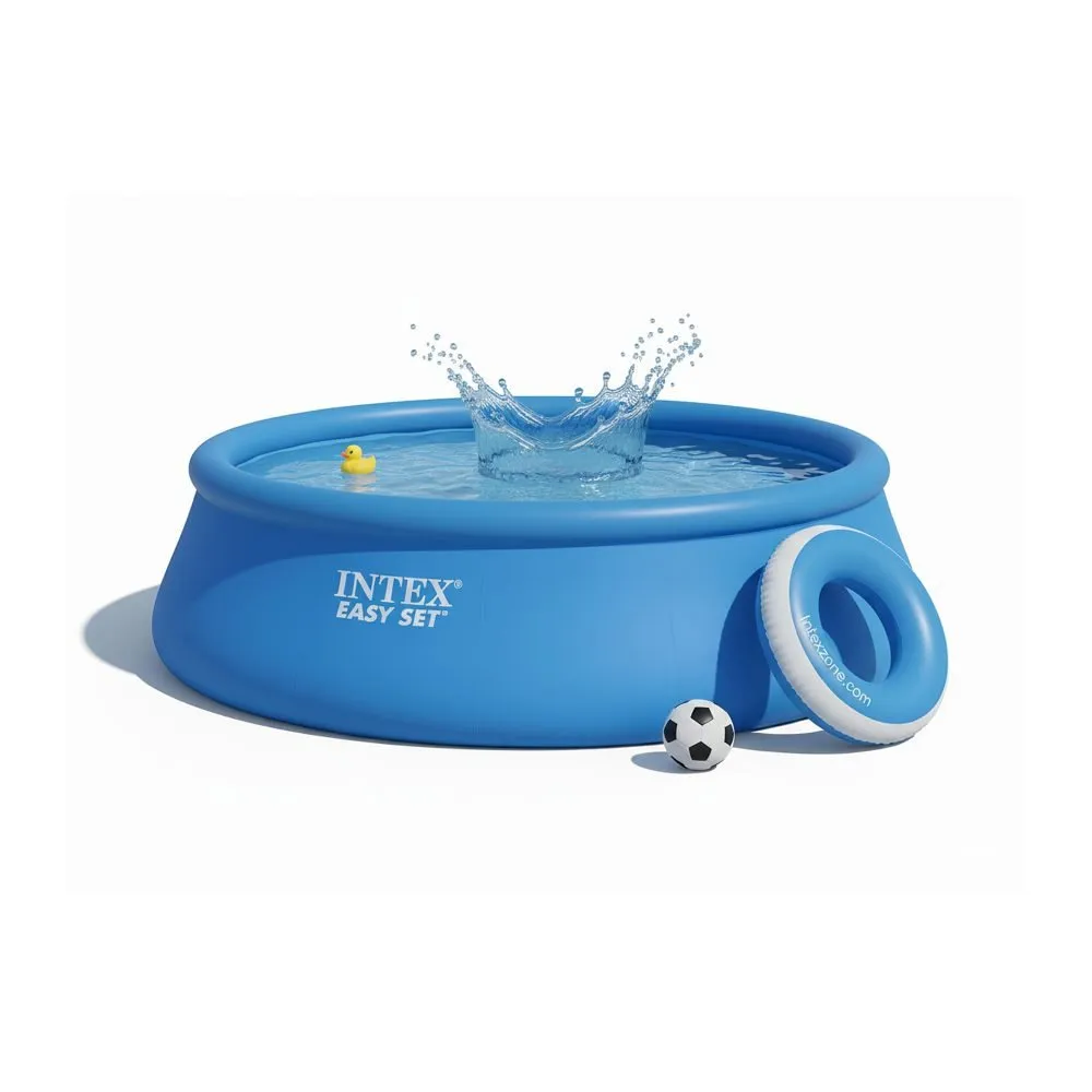Intex 28168 | Size 15.0 x 15.0 x 4.00 Ft | Easy Set Round Inflatable Portable Above Ground Swimming Pool