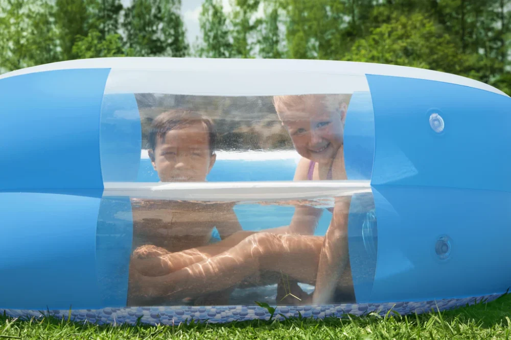 Bestway 54409 | Size 8.10 x 6.6 x 1.6 Ft | Splashview Inflatable Fast Set Portable Ready-Made Swimming Pool - Image 3
