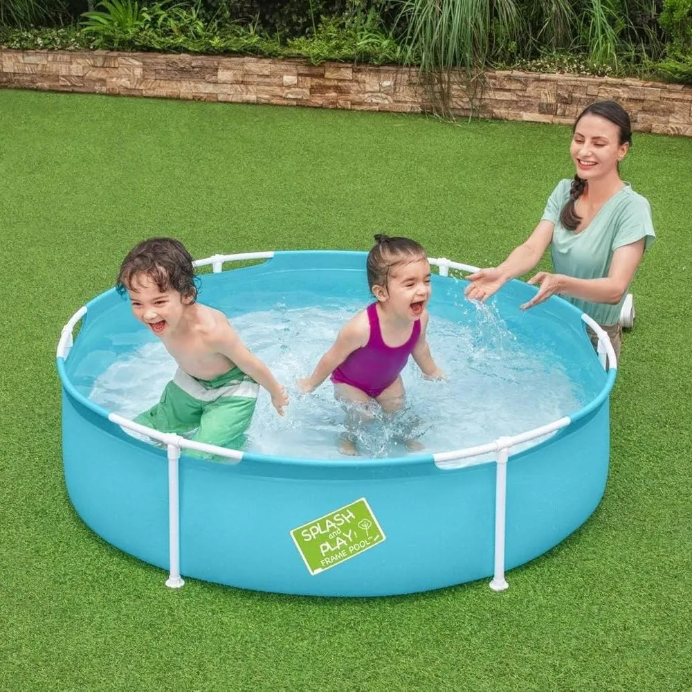 Bestway 56283 | Size 5.0 x 5.0 x 1.24 Ft | My First Frame Round Metal Frame Portable Ready-Made Swimming Pool - Image 2