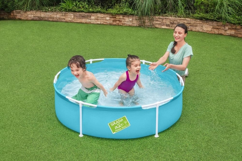 Bestway 56283 | Size 5.0 x 5.0 x 1.24 Ft | My First Frame Round Metal Frame Portable Ready-Made Swimming Pool - Image 2