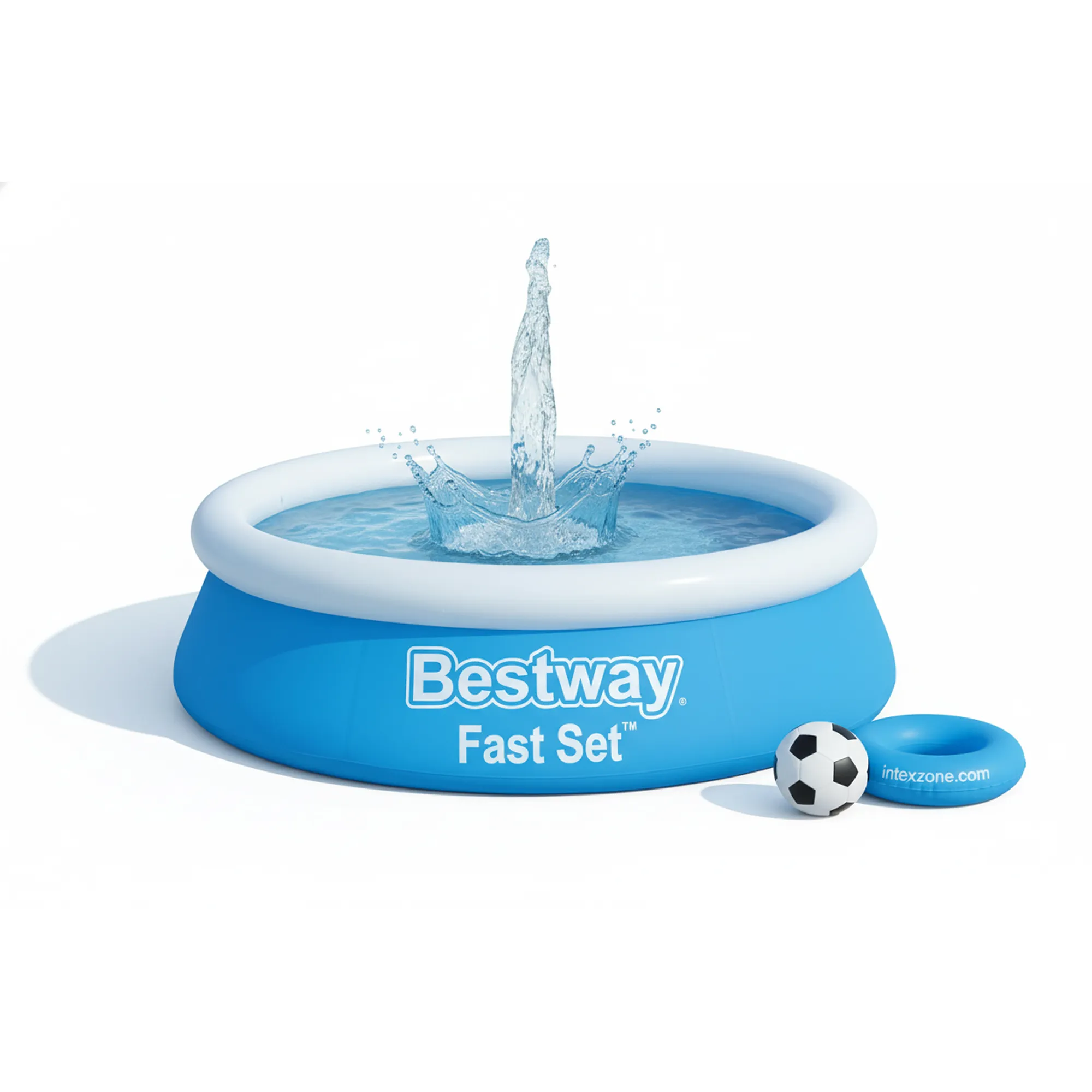 Bestway 57392 | Size 6.0 x 6.0 x 2.0 Ft | Inflatable Round Fast Set Portable Ready-Made Swimming Pool