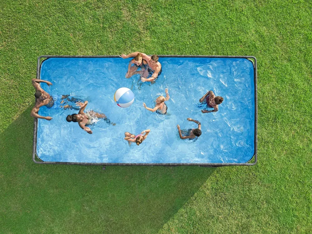 Bestway 561KA | Size 18.0 x 9.0 x 4.3 Ft | APX Rectangular Metal Frame Portable Ready-Made Swimming Pool - Image 4