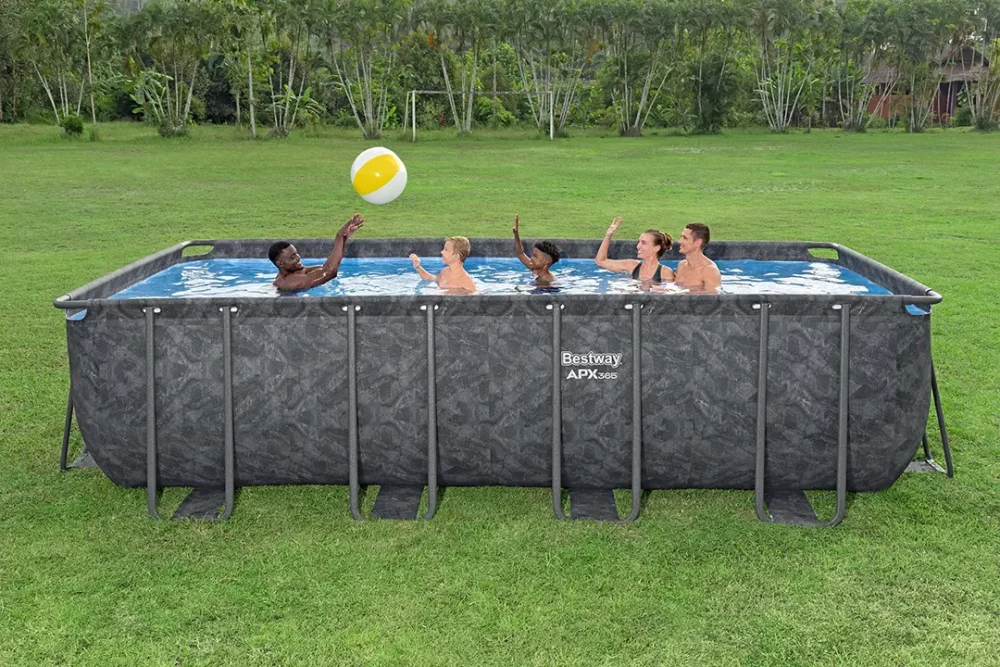 Bestway 561KA | Size 18.0 x 9.0 x 4.3 Ft | APX Rectangular Metal Frame Portable Ready-Made Swimming Pool - Image 3